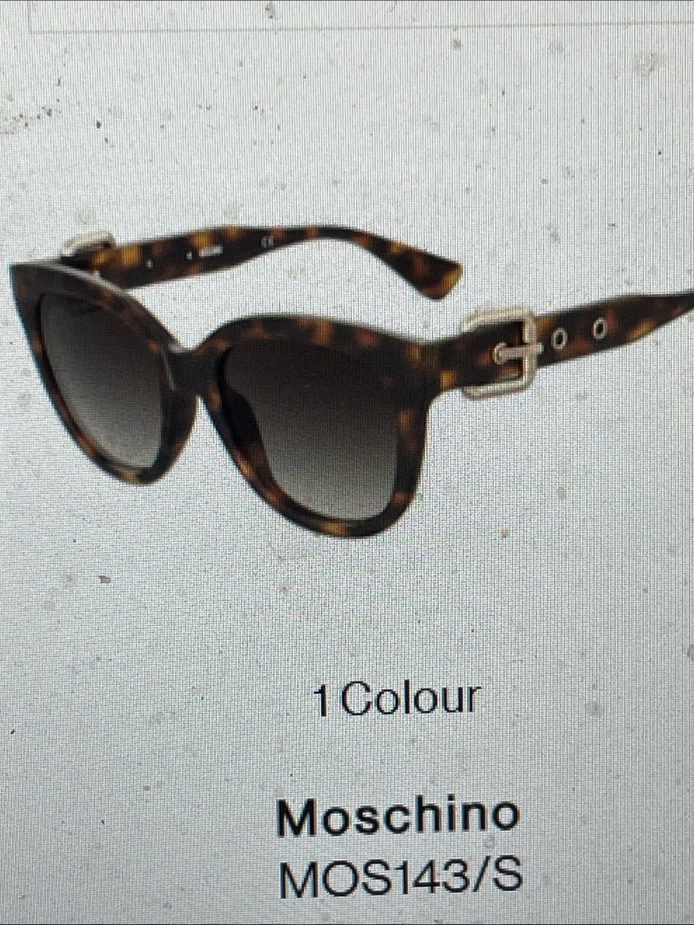 Moschino tortoise print Sunglasses with Gold Buckle arm Accent- new